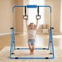 VEVOR Gymnastikstange für Kinder mit 63,5 kg Tragkraft, Klappbares Turnreck mit Turnringen, Höhenverstellbare Turnstange für Indoor- und Outdoor-Training, Heimtrainingsgerät für Kinderturnen, Blau