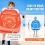VEVOR Aufblasbare Bumper Balls 2er-Pack, 0,6 m Bälle Kinder & Jugendliche, PVC-Bumper-Stoßball für Teamspiele im Freien, Outdoor Spielzeug für Spielplatz, Hof, Rot+ Blau 0,3 mm Dicke