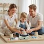 VEVOR Mini Pottery Wheel, 158 mm Turntable, Forward and Reverse Rotation, Adjustable Speed, Electric Clay Wheel for Kids and Beginners, with Shaping Tools, for Home DIY, Pottery Classes, Green