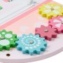 VEVOR Montessori Busy Board 14-in-1 Sensorisches Wandmotorikbrett Burgform, Motorikspielzeug zur Bildung & Frühe Entwicklung für Kinder, aus MDF-Platten, mit Xylophon Uhr Zahnrädern & Lernelementen