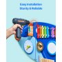 VEVOR Orca Aktivitätswand, Busy Board Panels, 12 Spiele, Montessori Sensory Wall Spielzeug für Kinder von 3–12 Jahren, Lernaktivitätszentrum, ideal für Spielzimmer, Kindergarten, Klassenzimmer