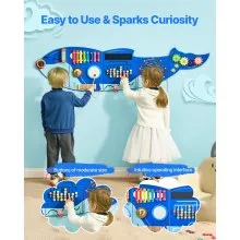 VEVOR Orca Aktivitätswand Spieltafel Motorikbrett Busy Board Panels 12 Spiele
