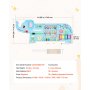 VEVOR Montessori Busy Board 14-in-1 Sensorisches Wandmotorikbrett Elefant, Beschäftigungsbrett zur Bildung & Frühe Entwicklung für Kinder, aus MDF-Platten, mit Xylophon Uhr Zahnrädern & Lernelementen
