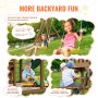 VEVOR Holz Schaukel Set 10 in 1 Outdoor Spielplatz Sets 1,8m Rutsche Oberen Fort