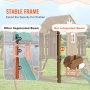 VEVOR Schaukelset Holz 10 in 1 Spielplatz-Sets für Hinterhöfe, 2 Schaukeln, Trapezstange, 1,8 m Rutsche, große obere Festung, flache Trittleiter, Kletterwand, Picknicktisch, Sandkasten, Sturmleiter