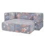 VEVOR Spielsofa Kindersofa aus 25D-Schaum Bausteine 10-teilig, Kinderspielsofa mit abnehmbarem Bezug 90 kg belastbarer Kindercouch, umwandelbares Kindersofa Spielzimmermöbel im Dunkeln Leuchten