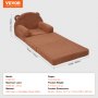 VEVOR Kindersofa Kindercouch Kindersessel Faltbar Braun 114x50x36cm Kindermöbel