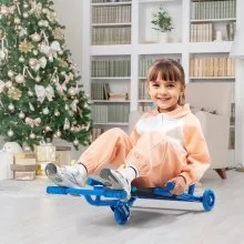 VEVOR Drifter Trike Dreirad 60 kg, Dreiradscooter 960 x 440 x 285 mm, Kinderfahrzeug Dreirad für Kinder ab 4 Jahren, fährt auf allen harten Oberflächen im Innen- und Außenbereich, blau