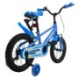 VEVOR Kids Bike, 14 Inch Children Bicycle, Training Wheels BMX Style Blue, for Boys Girls Ages 3-5, Adjustable Seat & Handlebar, Front Brake & Rear Coaster Brake, Cup Holder, High-Carbon Steel Frame