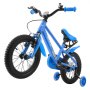 VEVOR Kids Bike, 14 Inch Children Bicycle, Training Wheels BMX Style Blue, for Boys Girls Ages 3-5, Adjustable Seat & Handlebar, Front Brake & Rear Coaster Brake, Cup Holder, High-Carbon Steel Frame