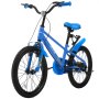 VEVOR Kinderfahrrad 18 Zoll Straßenfahrrad für 5-8 Jahre mit Ständer Blau, Kinderrad für Jungen & Mädchen, Kohlenstoffstahlrahmen, BMX-Stil, Doppelbremsen, Sattel & Lenker Verstellbar, Getränkehalter