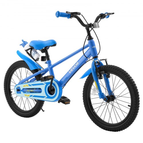 VEVOR Kinderfahrrad 20 Zoll Straßenfahrrad für 7-13 Jahre mit Ständer Blau, Kinderrad für Jungen & Mädchen, Kohlenstoffstahlrahmen, BMX-Stil, Doppelbremsen, Sattel & Lenker Verstellbar, Becherhalter
