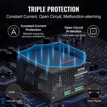 VEVOR CO2-laser-netzteil Für 60w-laserröhre, Konstantstrom Schutz, Leerlaufschutz, Schnelle Wärmeableitung, Kompatibel Mit Lasergravierern Und -Schneidern Mehrerer Marken