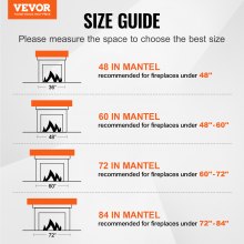 VEVOR Kaminsims Kaminkonsole Kaminverkleidung Schweberegal Wandregal 122cm Braun