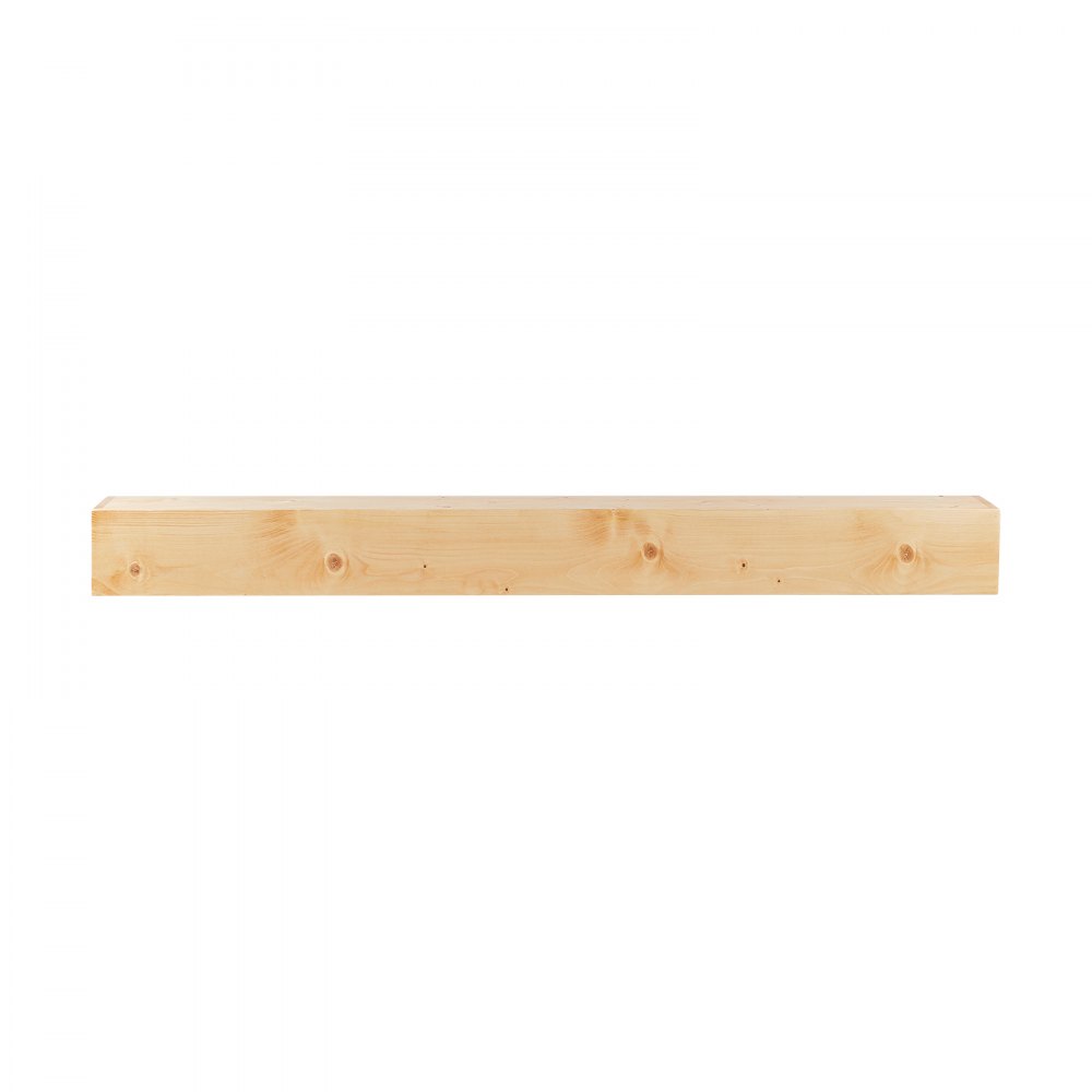 VEVOR Kaminsims, 183 x 20 x 12,7 cm, Tragkraft 22,7 kg, Kaminsims aus Naturholz für über dem Kamin, schwebendes Bauernhausregal zur Wandmontage, handgefertigter Kaminsims aus Holz als Wanddekoration, rustikales Naturholz