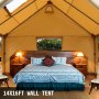 VEVOR Luxus Outdoor Zelt 4,3 x 4,9 m, Wasserdicht Vier Jahreszeiten Familienzelt für 6-10 Personen, Baumwolle Segeltuch Yurt Glocke Zelt mit Moskitonschutztür und Fenster