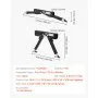 VEVOR RV-Stufenstabilisator, höhenverstellbares Stufenstütz-Set, Treppenstabilisatoren aus pulverbeschichtetem Stahl für Wohnwagen Reiseanhänger Wohnmobile, verstellbar 76,2-381 mm