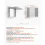 VEVOR Verkaufsfenster für Foodtrucks 1220 x 915 mm Konzessionsfenster Geeignet für Imbisswagen, bis 85° Aufklappbar, 4 Abnehmbare Schiebegitterfenster, Verkaufsklappe, Schutz vor Sonne & Regen