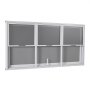VEVOR Concession Window 1880x1016mm Aluminum Alloy Service Window, for Food Truck, Up to 85 Degrees Stand Serving w/ 3 Fixed & 3 Sliding  Windows, Awning Door and Drag Hook, Rainwater Resistant