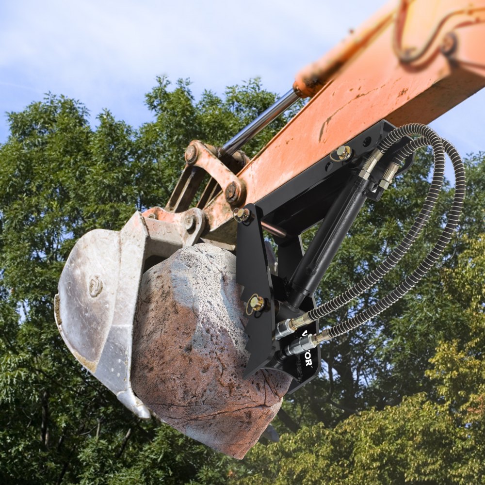 VEVOR 45,72 cm Baggerbagger-Daumenaufsätze mit Hydraulikzylinder verschweißt