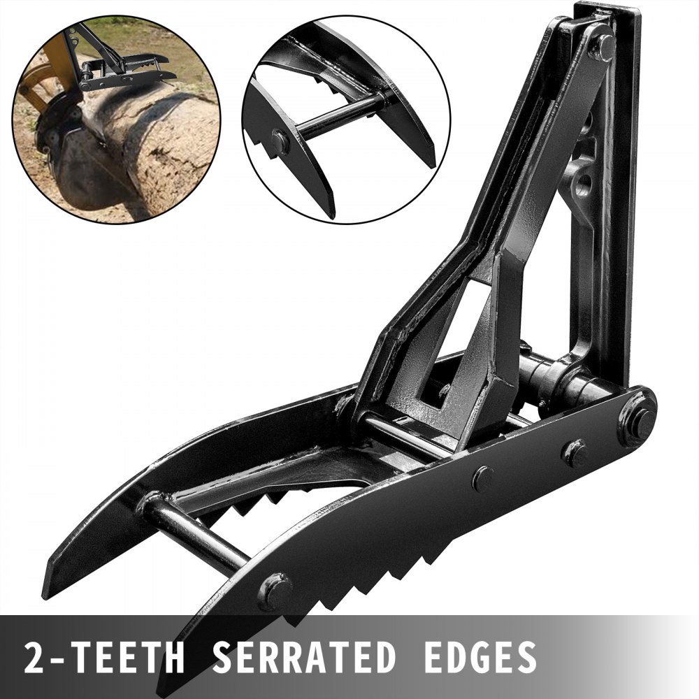 VEVOR Minibagger Daumen Baggerdaumen Greifer 30,5 x 101,6 cm, minibagger Baumaschinen Baggerdaumen schwarz, Greifer Holzgreifer Niederhalter für Minibagger Excavator Thumb für Bagger Zubehör