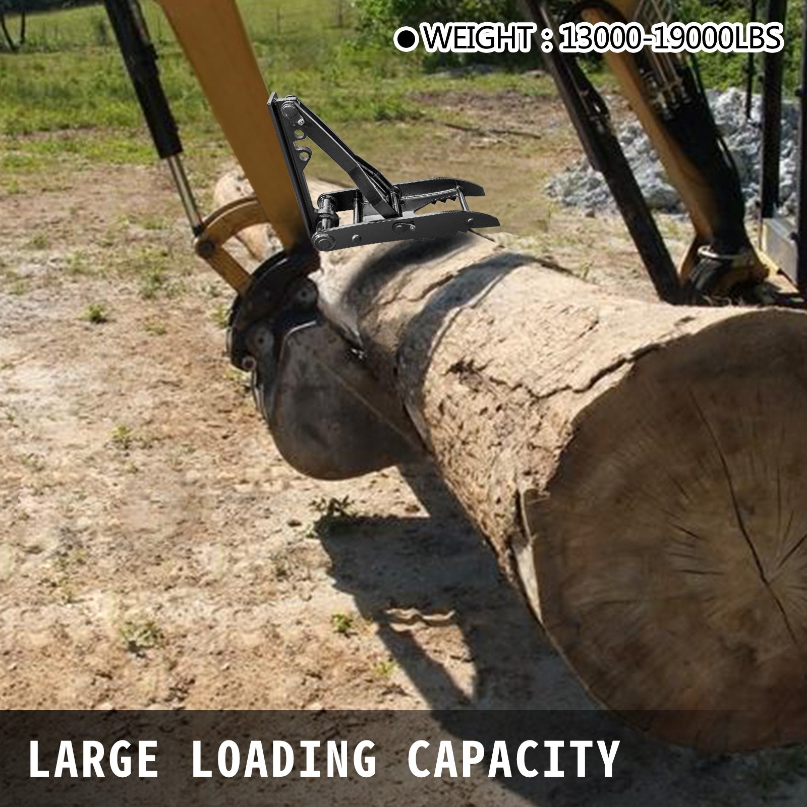 VEVOR Minibagger Daumen Baggerdaumen Greifer 30,5 x 101,6 cm, minibagger Baumaschinen Baggerdaumen schwarz, Greifer Holzgreifer Niederhalter für Minibagger Excavator Thumb für Bagger Zubehör