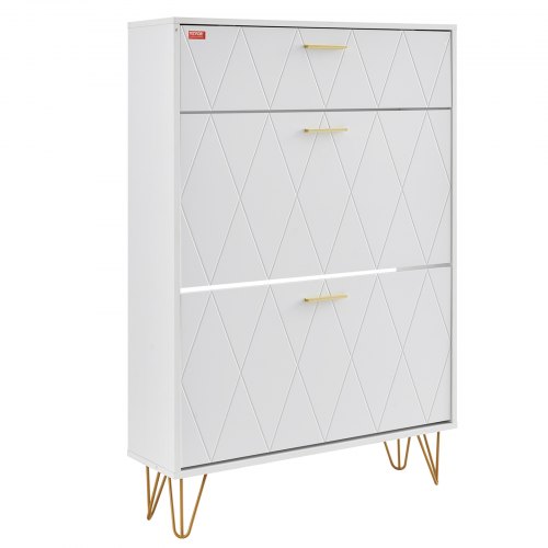 VEVOR Schuhschrank Schmal Weiß, 600x237x1200 Mm Ma Produktbild-Vorschau 3