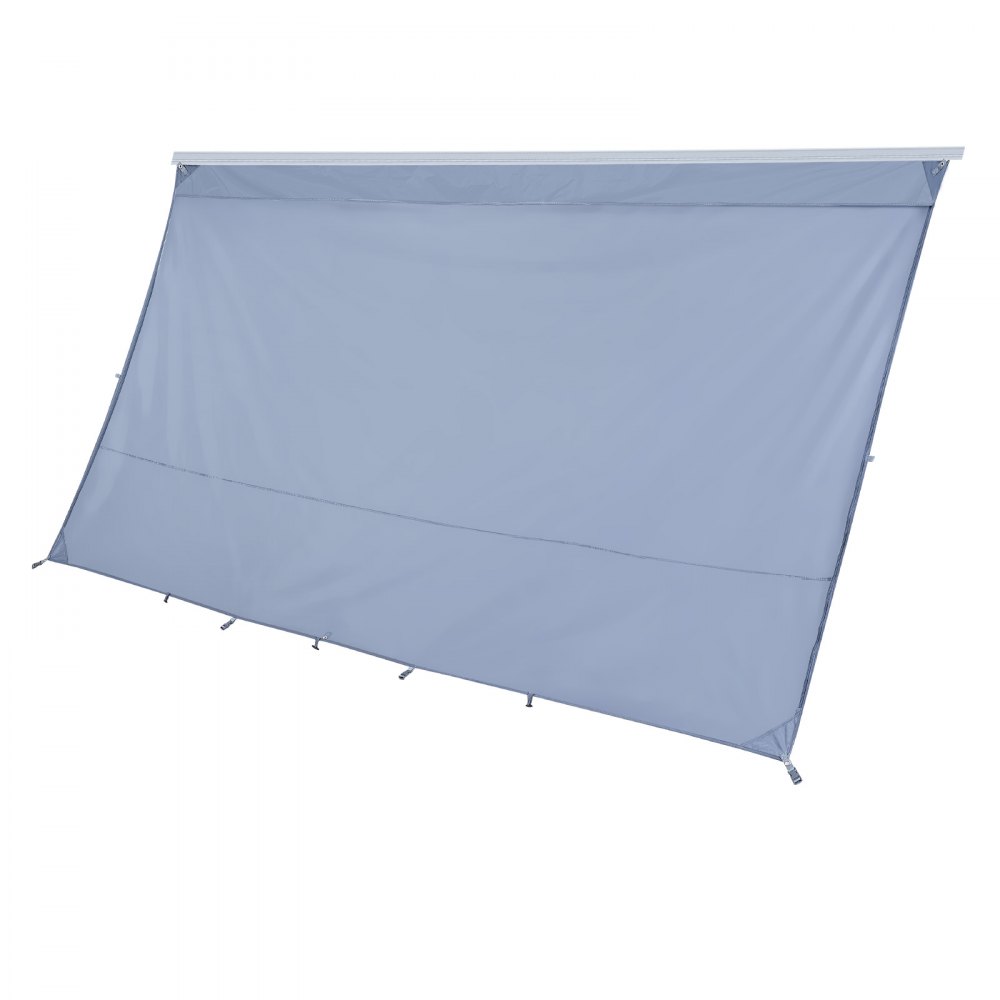 VEVOR RV Awning Sun Shade Screen, 2 x 3.7 m RV Awning Sun Shading Screen (Fits 4 m Awnings) with UV50+ Zippered PU Cover, Double-Stitched Polyester Mesh Sunscreen for RVs Travel and Outdoor Camping