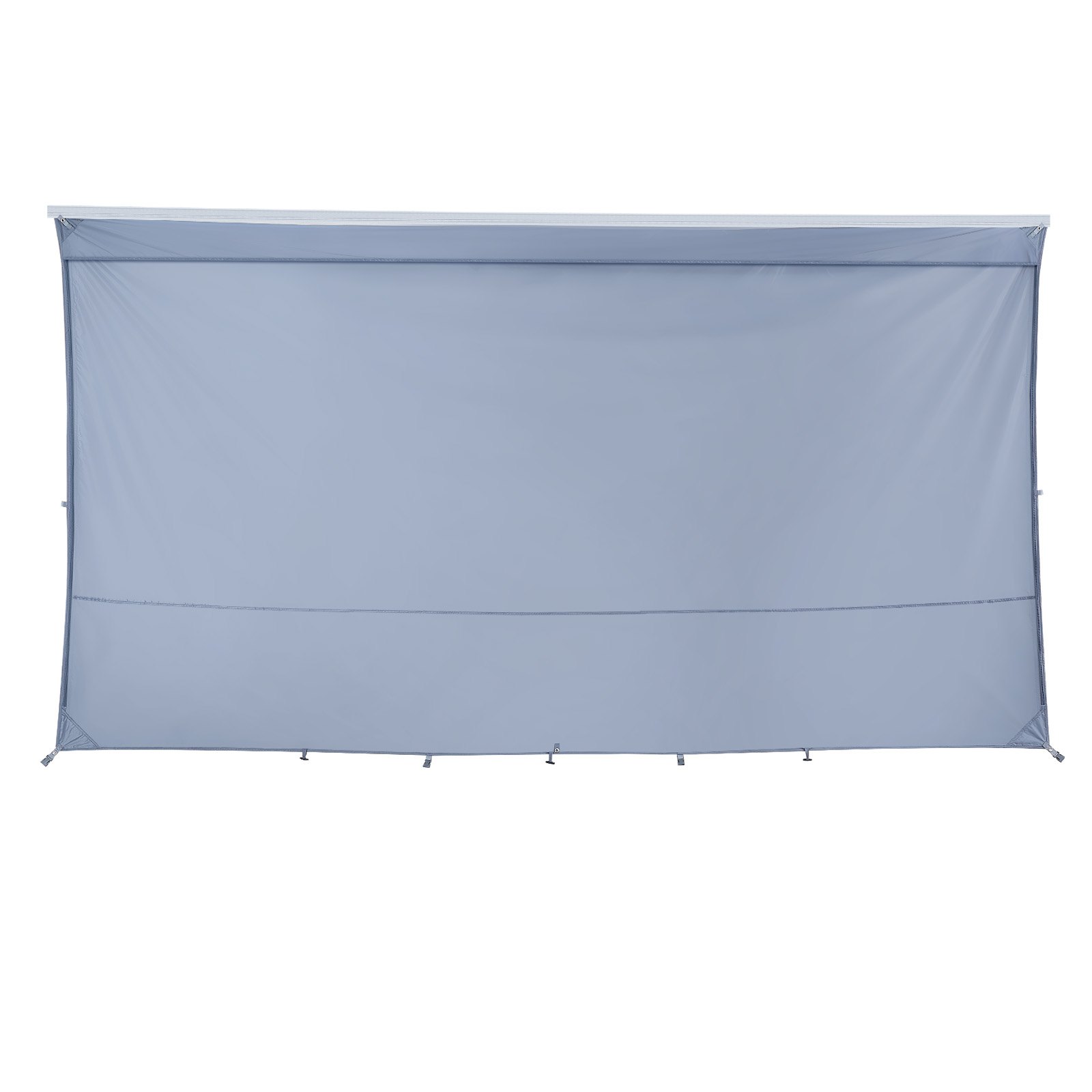 VEVOR RV Awning Sun Shade Screen, 2 x 3.7 m RV Awning Sun Shading Screen (Fits 4 m Awnings) with UV50+ Zippered PU Cover, Double-Stitched Polyester Mesh Sunscreen for RVs Travel and Outdoor Camping