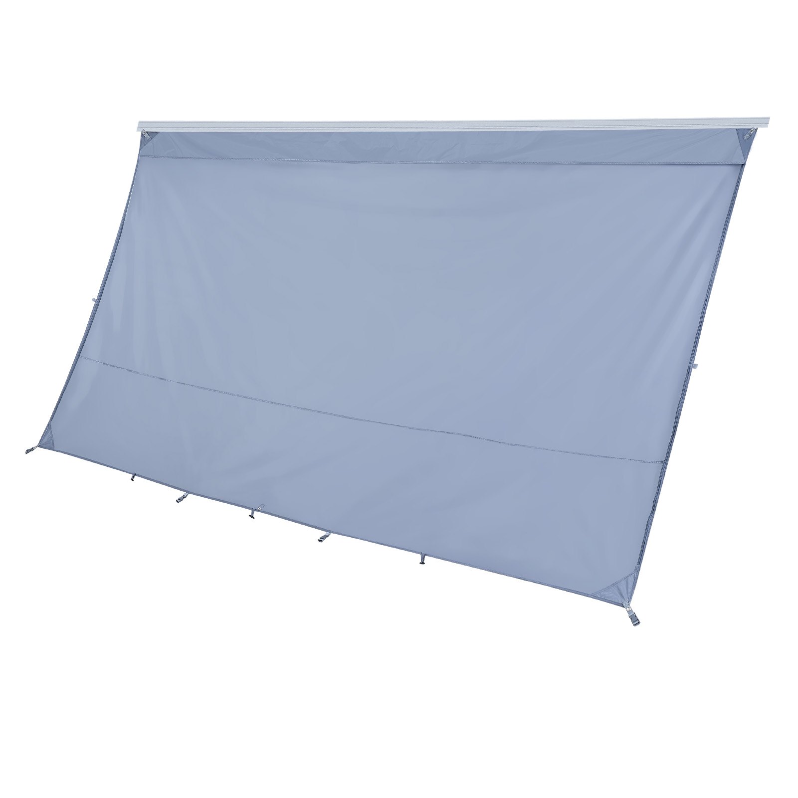 VEVOR RV Awning Sun Shade Screen, 2 x 3.7 m RV Awning Sun Shading Screen (Fits 4 m Awnings) with UV50+ Zippered PU Cover, Double-Stitched Polyester Mesh Sunscreen for RVs Travel and Outdoor Camping