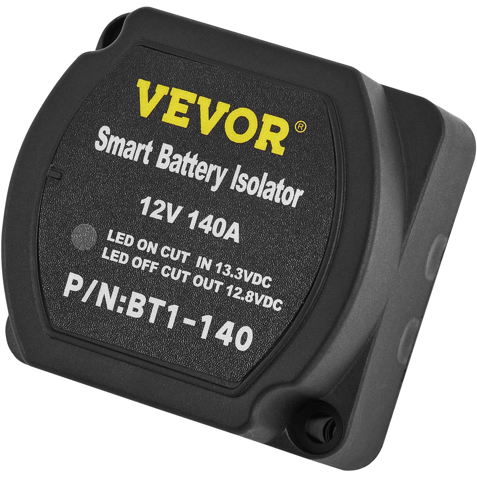 VEVOR Doppelbatterie Trennrelais 12 V Split Charge Kit, 140 A spannungsempfindliches Relais Set -30-105 ℃, automatisches Ladegerät & 2 m Kabel Set für Lastwagen, Wohnmobil, Werkstatt, Auto & Schiff