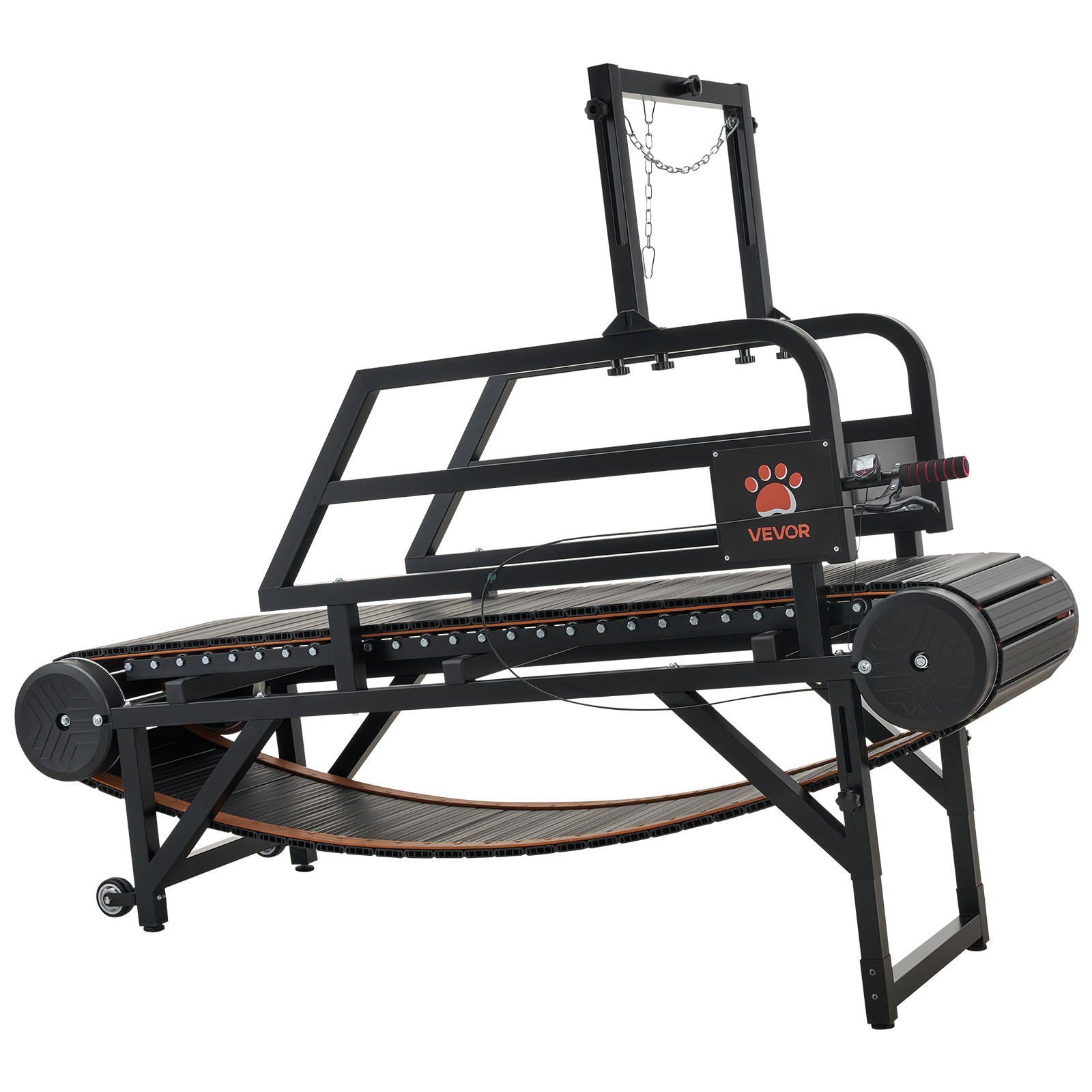 VEVOR Hundelaufband 1900x560x1450 mm, für mittelgroße/große Hunde bis 199,58 kg, Laufband mit Stufenloser Verstellung, Bremse & Rädern, Hundelaufmaschine für Training, 150 mm Steigungshöhe