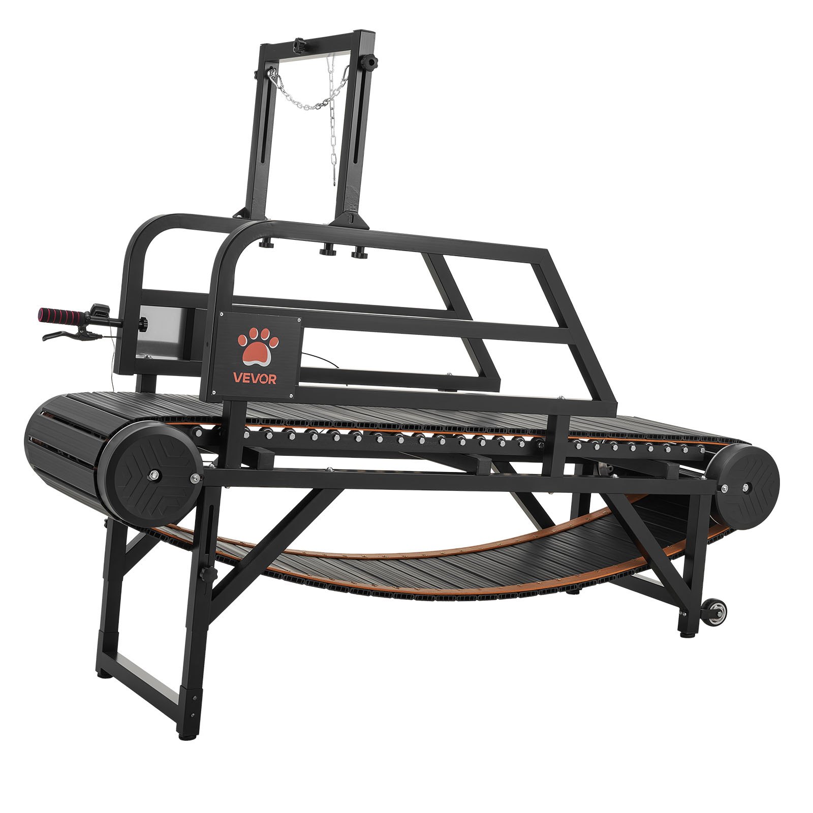 VEVOR Hundelaufband 1900x560x1450 mm, für mittelgroße/große Hunde bis 199,58 kg, Laufband mit Stufenloser Verstellung, Bremse & Rädern, Hundelaufmaschine für Training, 150 mm Steigungshöhe