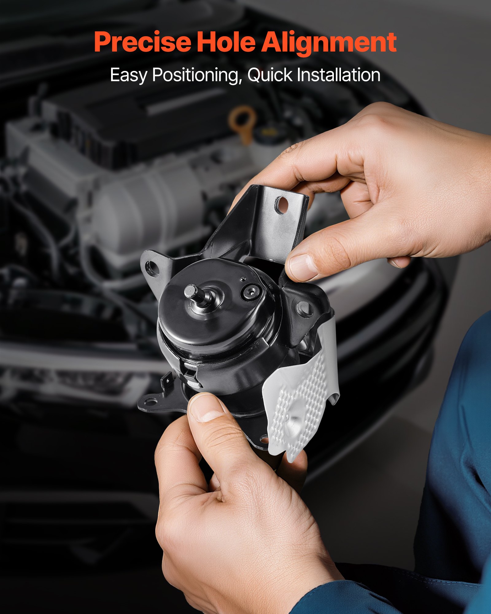 VEVOR Motorhalterung Ersatz, linke vordere Motorhalterung, universell kompatibel mit 2014–2018 Chevrolet Silverado 1500 5,3 l V8, sichere Unterstützung, robuste Aluminiumkonstruktion, schwarz