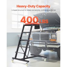 VEVOR Automotive Topside Creeper Kraftfahrzeuge, Faltbare Creeper für Autoreparatur und -wartung, mit Einstellbarer Höhe von 126 bis 192 cm, 181,44 kg Kapazität, Hohe Creeper, 4 Lenkrollen, Robust