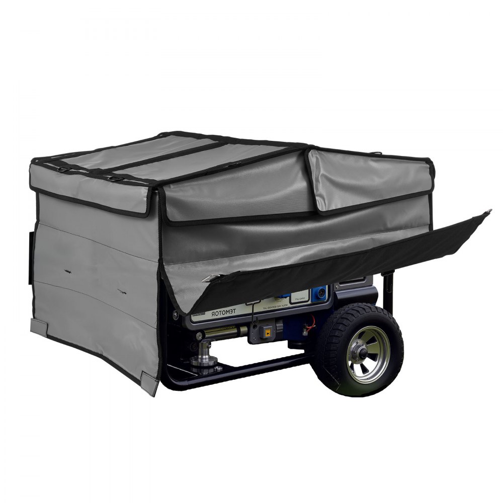 VEVOR Generator Cover, 865 x 657 x 535 mm Waterproof Universal Generator Cover for Most Generators 3500-12000 Watt, Portable Generator Running Cover with Heavy Duty Thicken 420D Oxford Fabric, Grey
