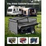 VEVOR Generatorabdeckung (865 x 657 x 535 mm) wasserfeste Schutzhülle für die meisten Generatoren mit 3500–12000 W, Generator-Laufabdeckung mit strapazierfähigem & dickem 420D-Oxford-Gewebe Grau