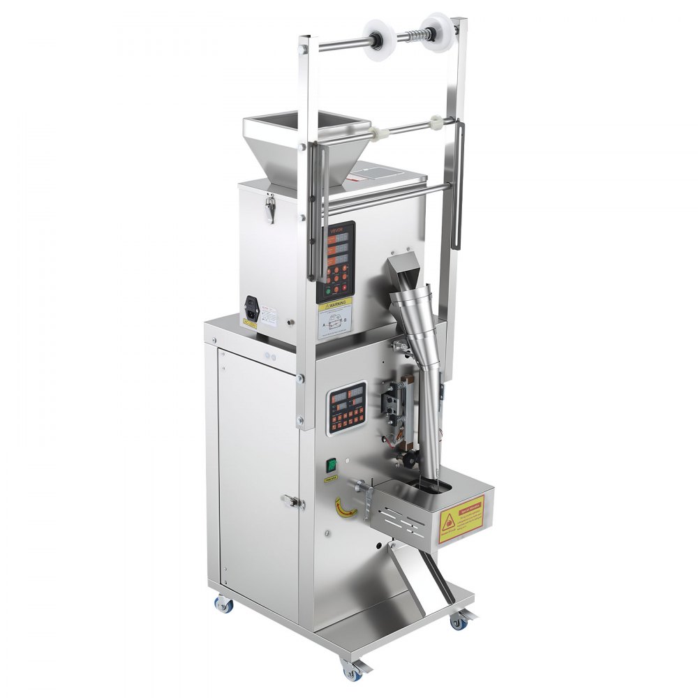 VEVOR Pulververpackungsfüllmaschine Vollautomatische Abfüllmaschine 1-99,9g, Intelligentes Wiegen Abfüllen & Abpacken, Edelstahl, Bodenaufstellung, Ideal für Nüsse Samen Kaffeebohnen Getreide Gewürze