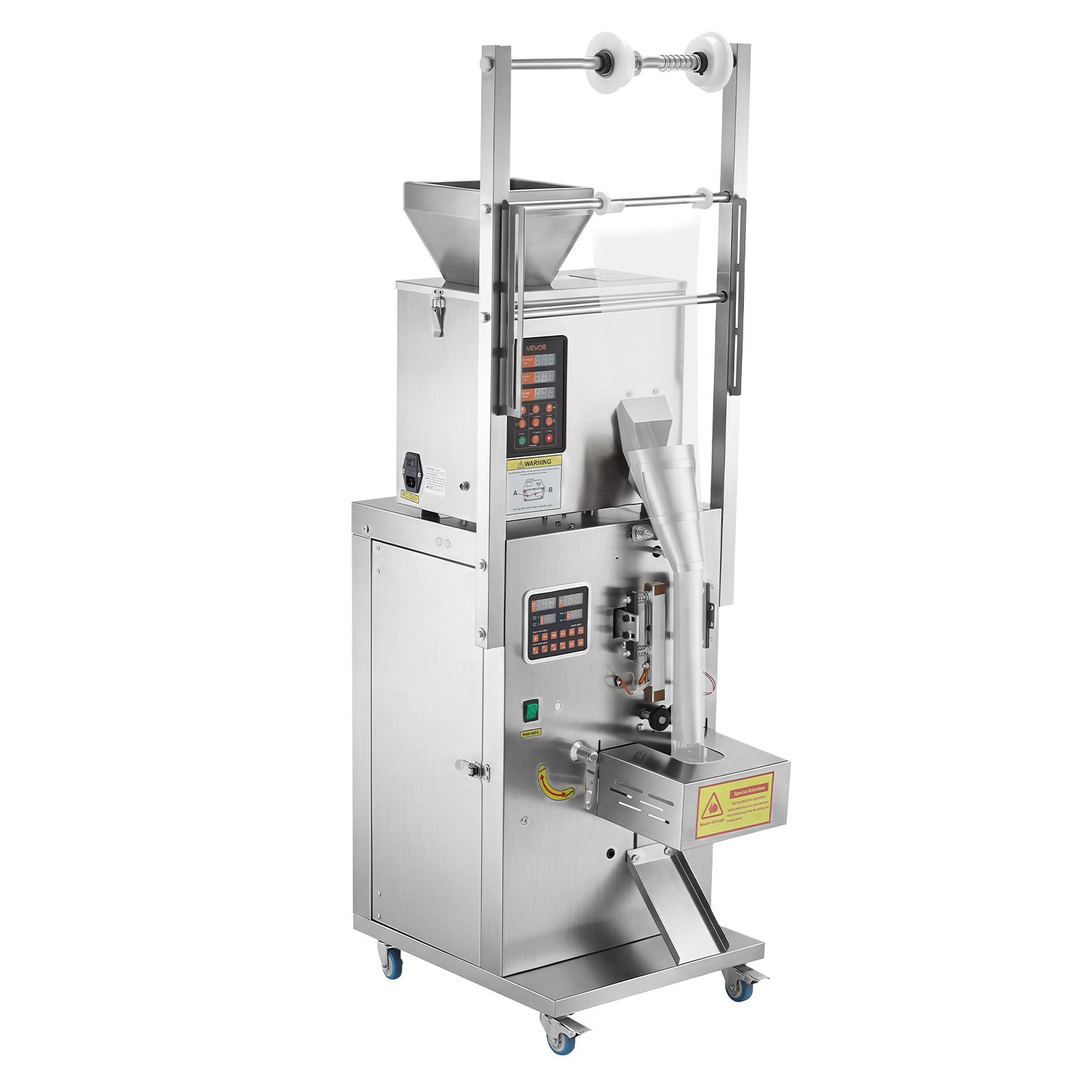 VEVOR Pulververpackungsfüllmaschine Vollautomatische Abfüllmaschine 1-99,9g, Intelligentes Wiegen Abfüllen & Abpacken, Edelstahl, Bodenaufstellung, Ideal für Nüsse Samen Kaffeebohnen Getreide Gewürze