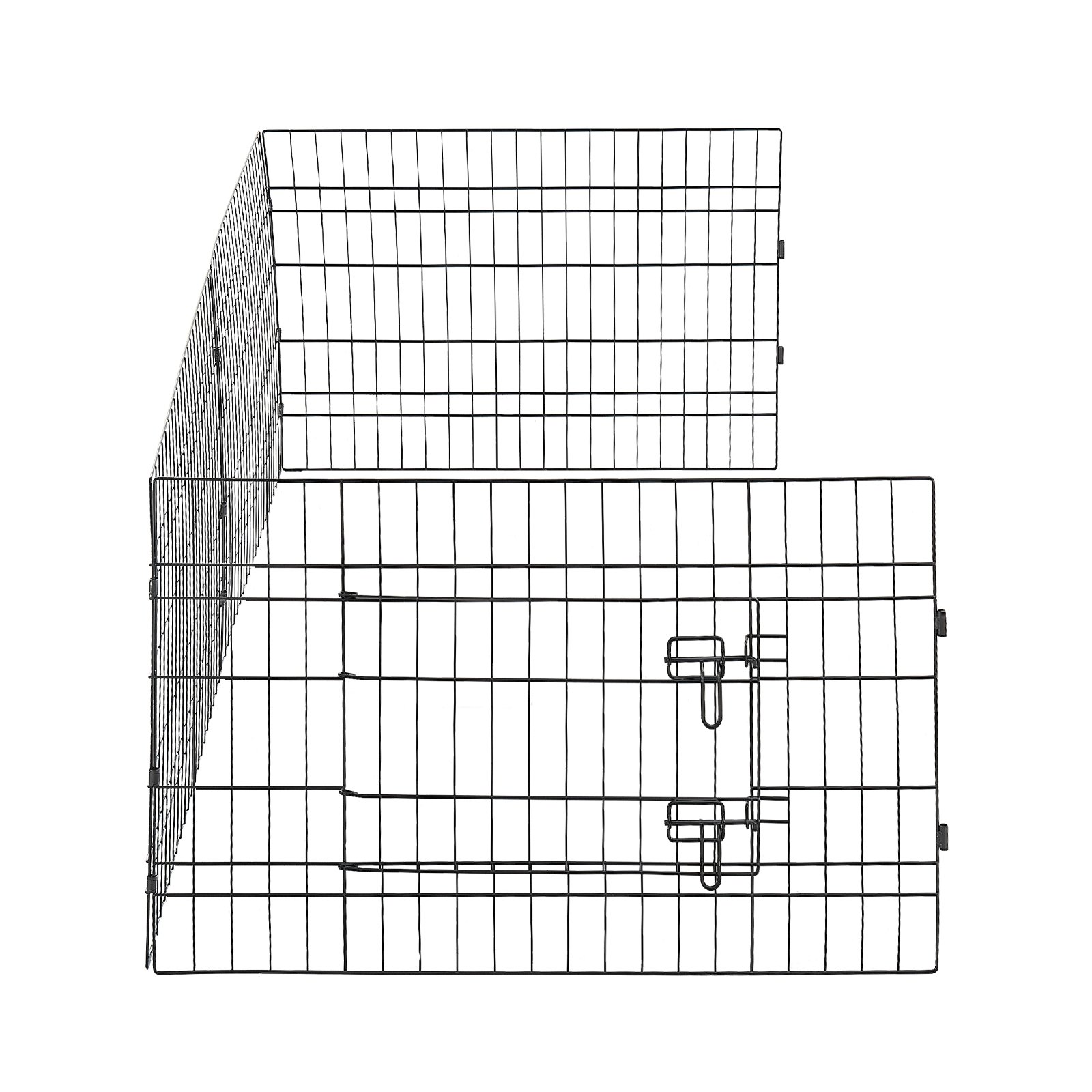 VEVOR Welpenauslauf Welpenlaufstall Hundeauslauf 61cm 4-tlg. mit Bodenmatte, Spielplatz für Kleine Hunde Katzen & Andere Kleintiere Faltbar Durch die Verschiedenen Formen Vielfältig Einsetzbar