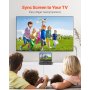 VEVOR tragbarer DVD-Player mit drehbarem HD-Bildschirm (358 mm), eingebauter Akku mit 4,5-5 h Laufzeit, 2 Lautsprecher, unterstützt Synchronisierung von TV/USB/SD-Karte/CD/DVD, Autoladegerät schwarz