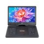 VEVOR tragbarer DVD-Player mit drehbarem HD-Bildschirm (358 mm), eingebauter Akku mit 4,5-5 h Laufzeit, 2 Lautsprecher, unterstützt Synchronisierung von TV/USB/SD-Karte/CD/DVD, Autoladegerät schwarz