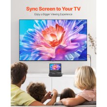 VEVOR Tragbarer DVD-Player mit 228 mm HD-Drehbildschirm 4 Stunden Laufzeit