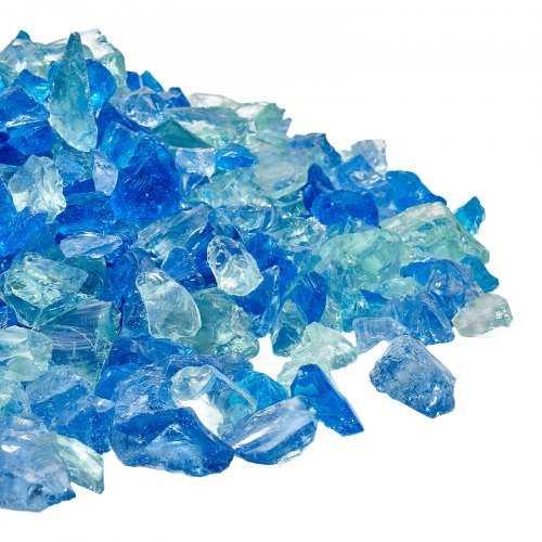 VEVOR Feuerglas 4,5kg - Aquablau, Karibikblau, Aquagrün Für Gas-Feuerstellen