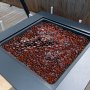 VEVOR Feuerglas, 4,5 kg hochtemperaturbeständige Glassteine, 19 mm Feuerstellen-Glasperlen, Feuerstelle Glasfelsen, rauchfreies Kaminglas, Feuerkristall, Feuerperlen, für Kamin Bernsteinfarbe