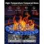 VEVOR Feuerglas, 9 kg hochtemperaturbeständige Glassteine, 12,7 mm reflektierende Feuerstellen-Glasperlen, Feuerstelle Glasfelsen, Kaminglas, Feuerkristall, Feuerperlen, für Kamin Kobaltblau