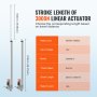 VEVOR 3000N Linear Actuator DC 12V Linearantrieb IP65 Elektrischer Linearmotor 500mm Hublänge Geräuschpegel ≤60dB Elektrische Türöffner 5mm/s Fahrgeschwindigkeit Lineartechnik Verstellantrieb