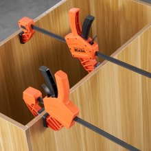 VEVOR 2 x Einhandzwinge 609,6mm Backenöffnung Schnellspannzwinge 136kg Belastbarkeit Klemmzwinge Schraubzwinge Ideal zum Schneiden, Verbinden und Montieren von Holzprodukten oder Stahlmaterialien