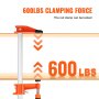 VEVOR Stangenklemmen für die Holzbearbeitung, F-Klemme, 2er-Pack, 36-Zoll-Klemme/Spreizer, 600 lbs Last