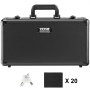 VEVOR Aufbewahrungsbox, 4 Fächer, Tragetasche für Sportkarten mit Schaumstoffteilern und Schlüsselschloss, für 96 PSA-Karten, 68 BGS-Karten, 76 SGC-Karten, 348 Top Loader oder 999+ lose Karten